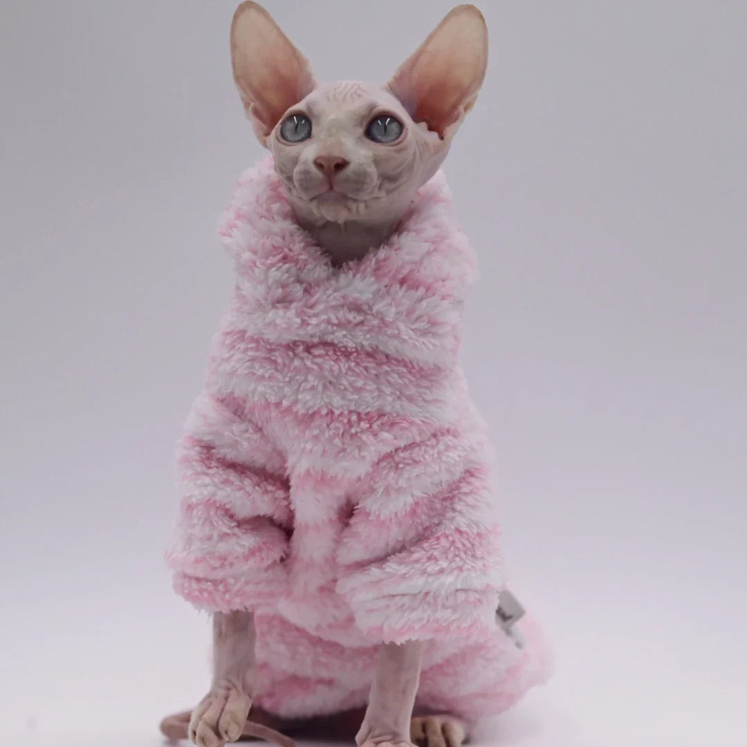 Mink Fleece Cat Cardigan | Warm Winter Jacket