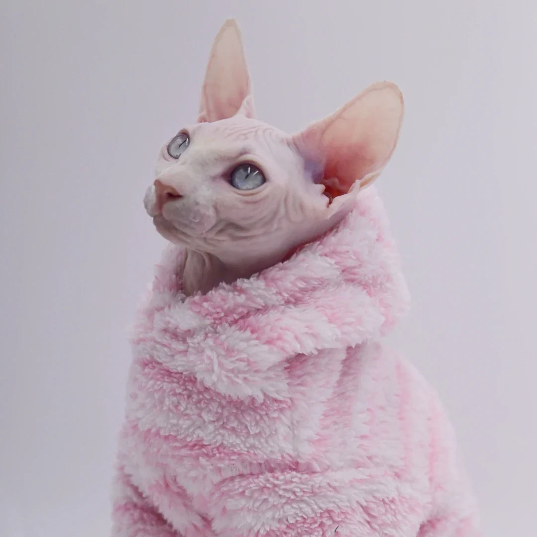 Mink Fleece Cat Cardigan | Warm Winter Jacket